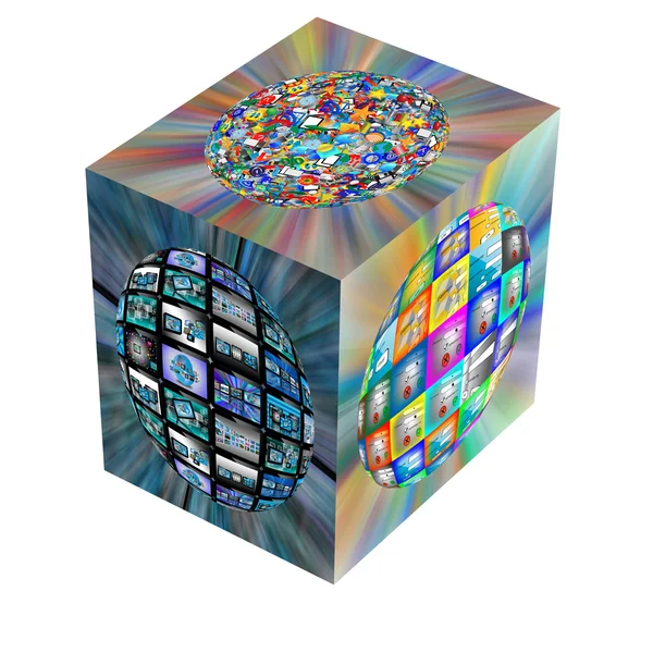 Cubo 3d — Foto Stock