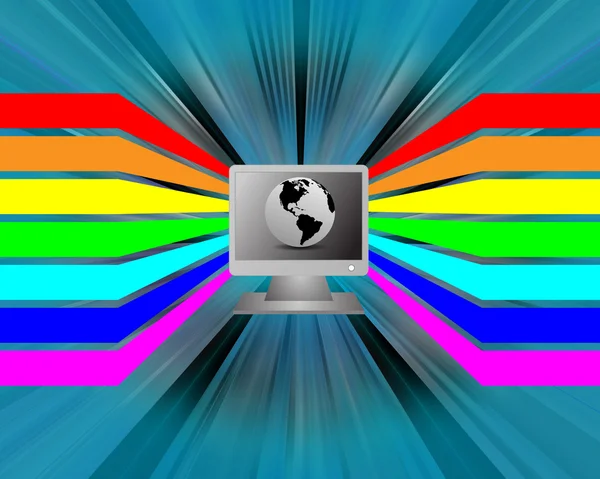 Spectrum and the computer — Stock Photo, Image