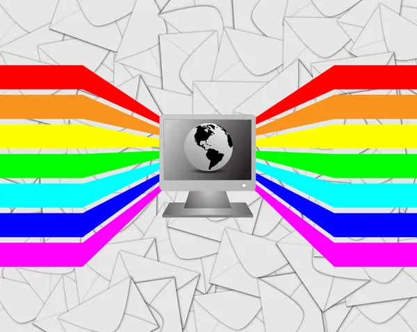 Spektrum och datorn — Stockfoto