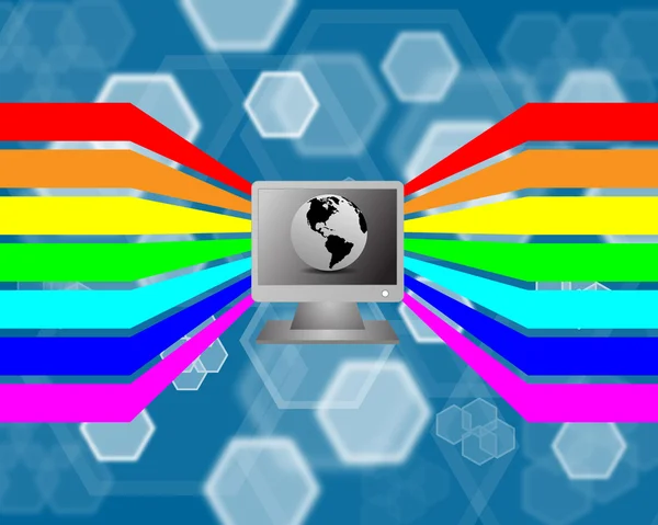 Spektrum und der Computer — Stockfoto