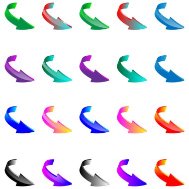 renkli 3d okları 15.04.13 kümesi