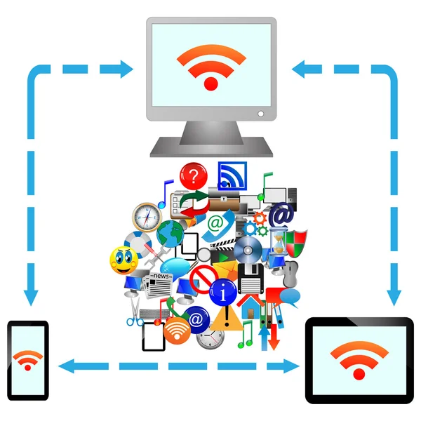 Conexión a Internet 25.04.13 — Archivo Imágenes Vectoriales