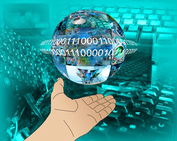 Hand av internet — Stockfoto