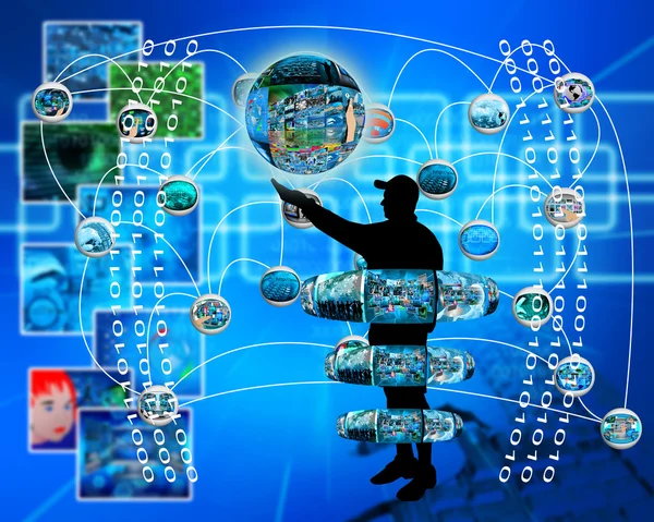 Internet ve insanlık — Stok fotoğraf