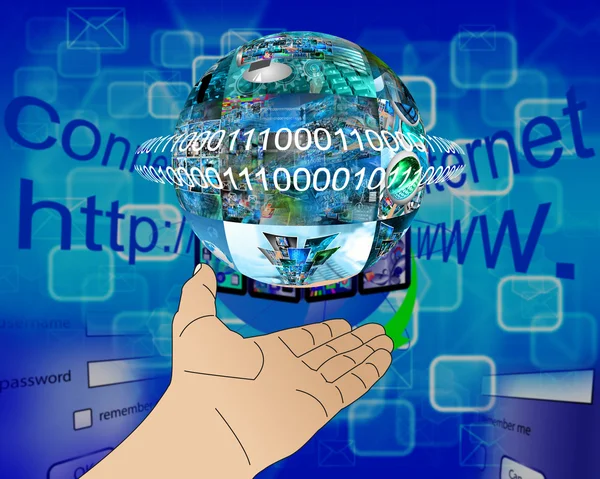 Hand of Internet — Stock Photo, Image