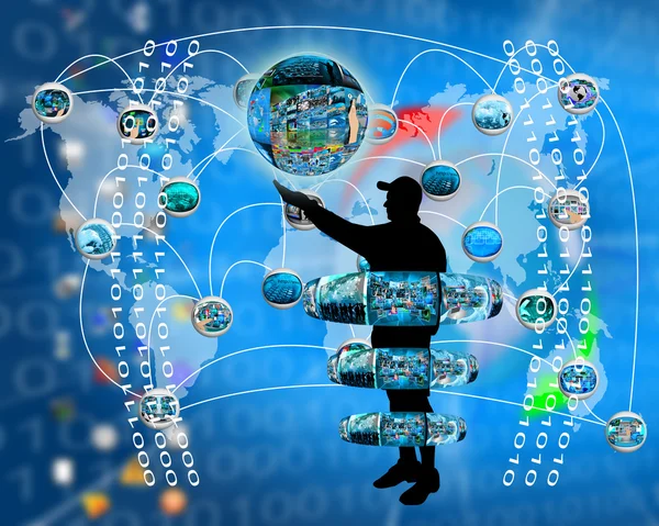 Internet ve insanlık — Stok fotoğraf