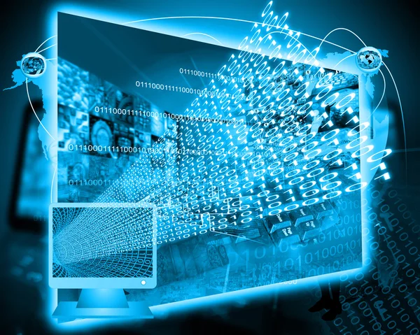 Monitoraggio e codice binario — Foto Stock