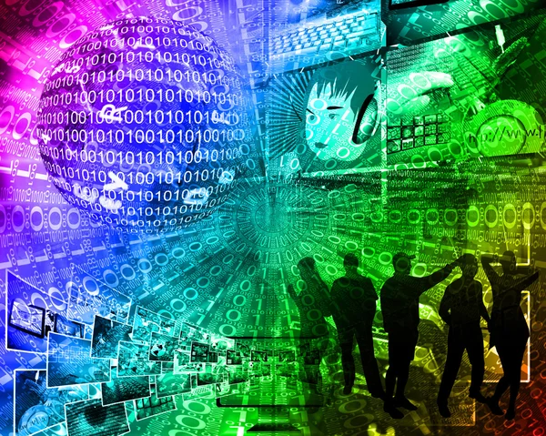 Hintergrund des Binärcodes — Stockfoto
