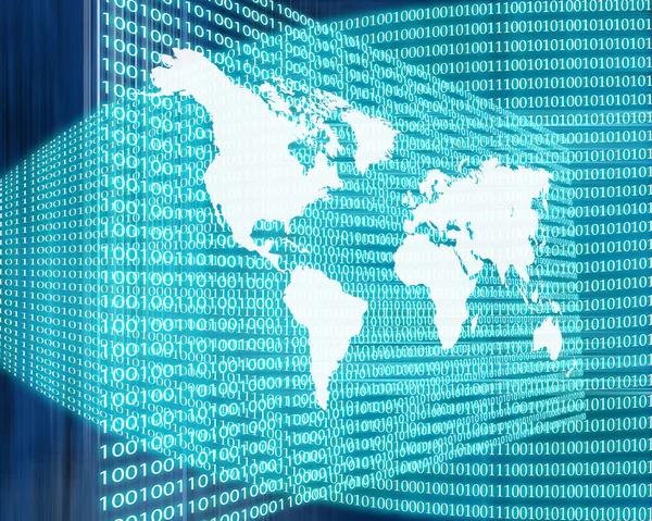 La Tierra y el código binario —  Fotos de Stock