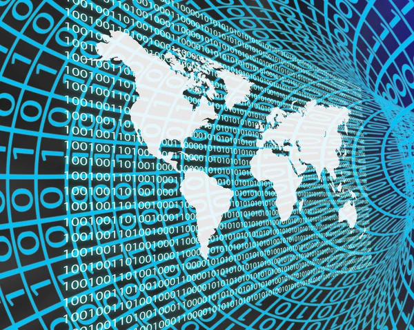 La Terra e il codice binario — Foto Stock