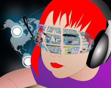 kız ve Internet arabirimi