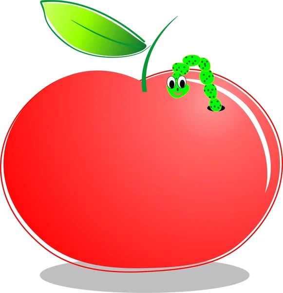 Red apple cartoon — Stock Vector