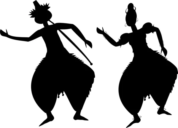 Традиционные танцоры Стоковая Иллюстрация