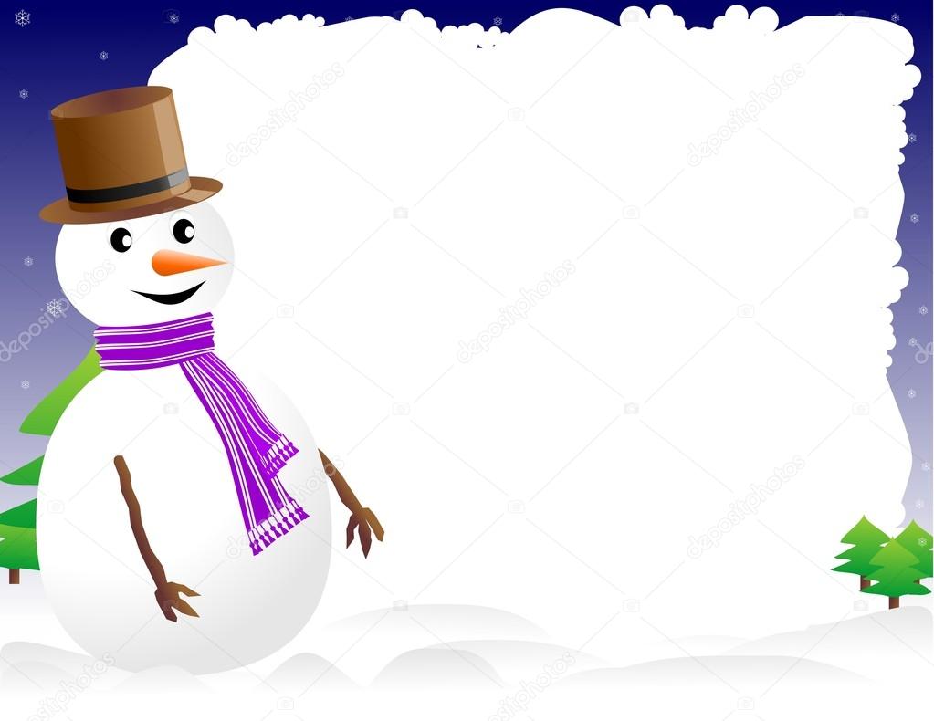 Snowman page border