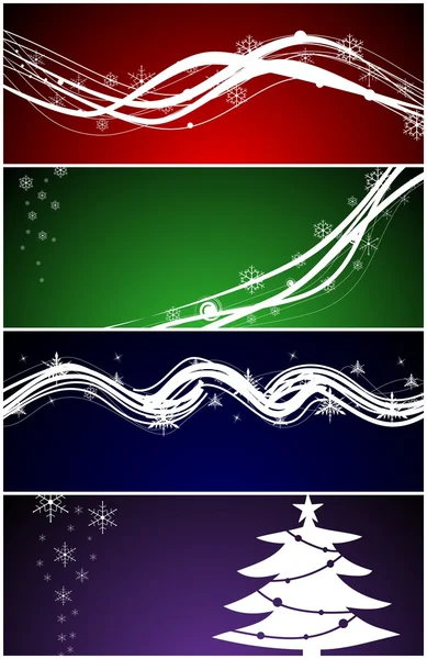 Рождественские баннеры / фоны — стоковый вектор