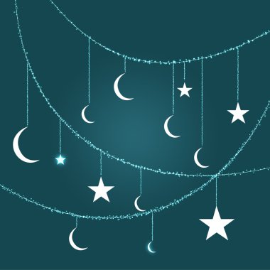 Müslüman topluluk festival eid mubarak arka plan.