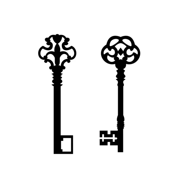 Llaves con elementos decorativos — Archivo Imágenes Vectoriales