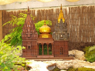 Brüksel'deki yapı royal seralarda Mini park