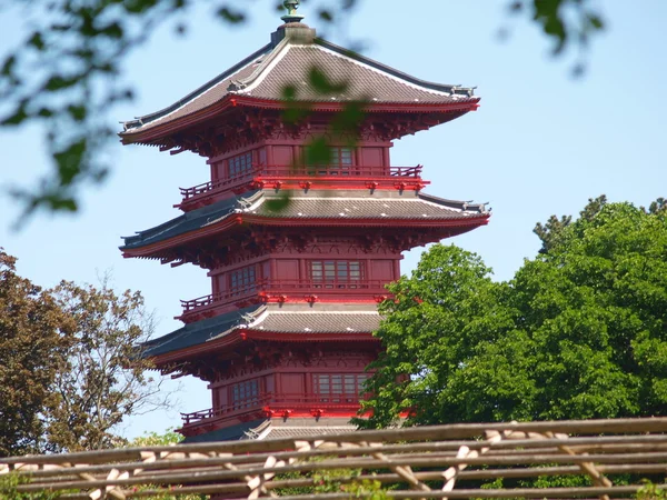 Torre giapponese e giardini reali Fotografia Stock