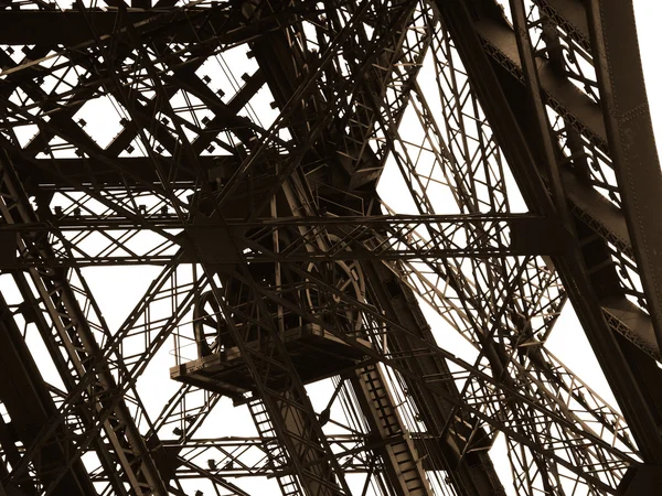Eyfel Kulesi detay eski Asansör. Paris, Fransa