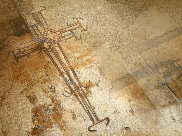 Cross of Rusty Wire — Stock Photo, Image