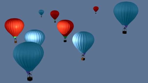 Sıcak Hava Balonları — Stok video