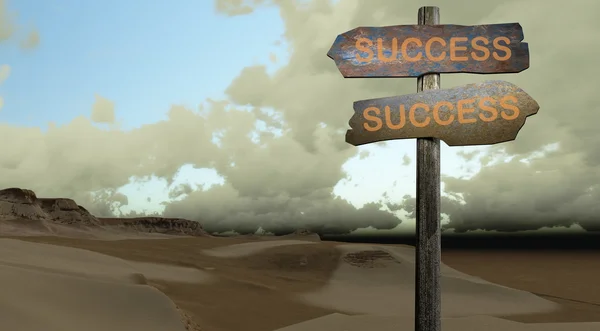 Sign direction success - success — Stock Photo, Image