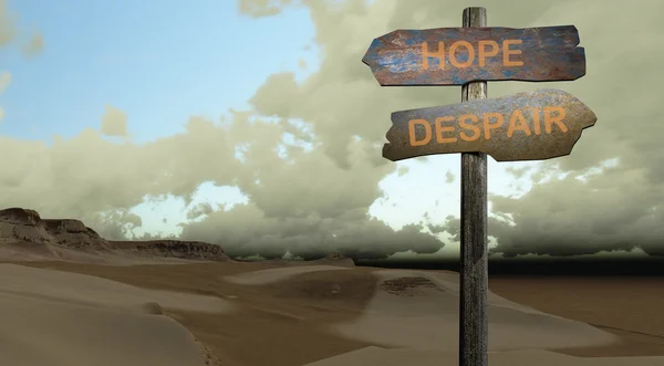 HOPE - DESPAIR — Stock Photo, Image
