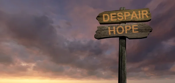 Förtvivlan - hopp — Stockfoto