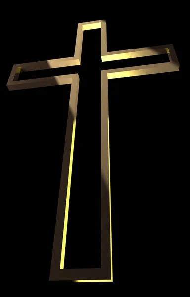 Wooden cross with rays — Stock Photo, Image