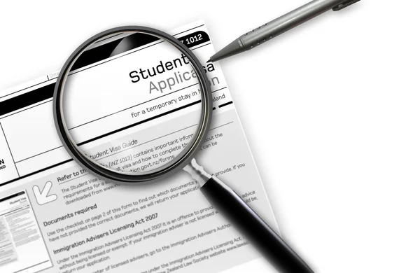 Öğrenci çalışma vizesi başvurusu — Stok fotoğraf