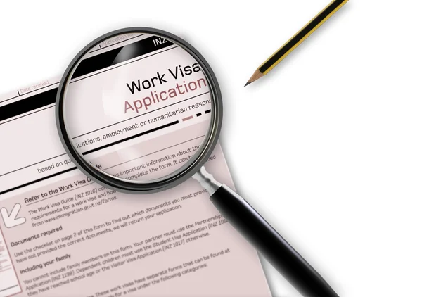 Work Visa Application — Stock Photo, Image