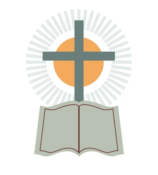 Wektor krzyż idealna religijnego Biblii — Wektor stockowy