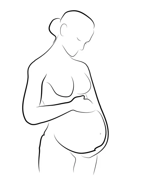 Donna incinta. — Vettoriale Stock