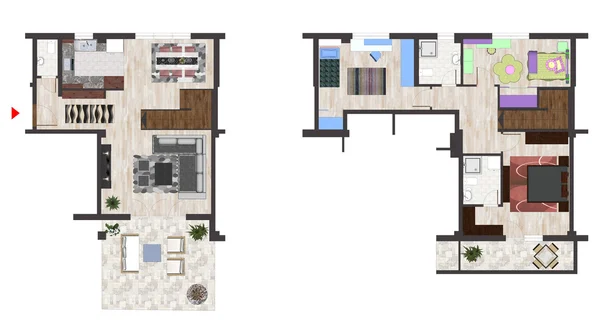 Home floor plan — Stock Photo, Image