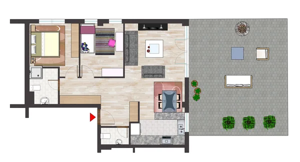 Huis floor plan — Stockfoto