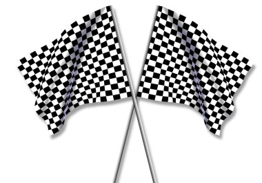 Two large Checkered Flag clipart