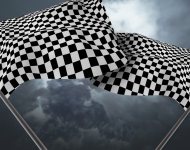 Large Checkered Flag clipart
