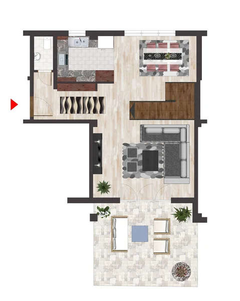 Huis floor plan — Stockfoto