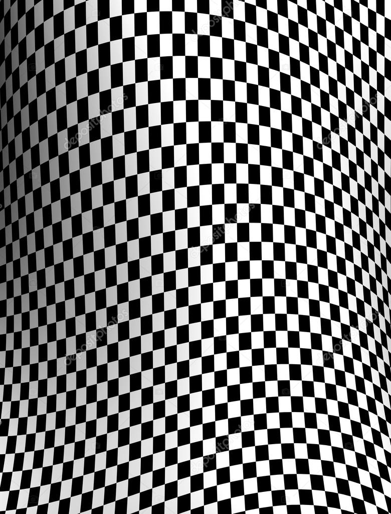 Black-white checkered plane