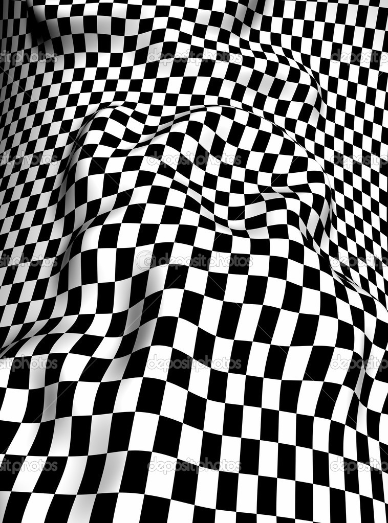 Black-white checkered plane