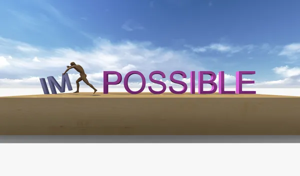 Make it possible. Motivational concept — Stock Photo, Image