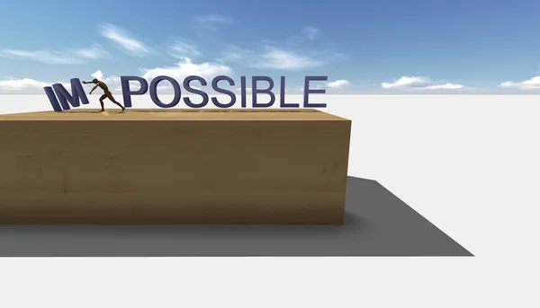 Make it possible. Motivational concept — Stock Photo, Image