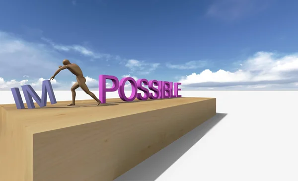 Make it possible. Motivational concept — Stock Photo, Image