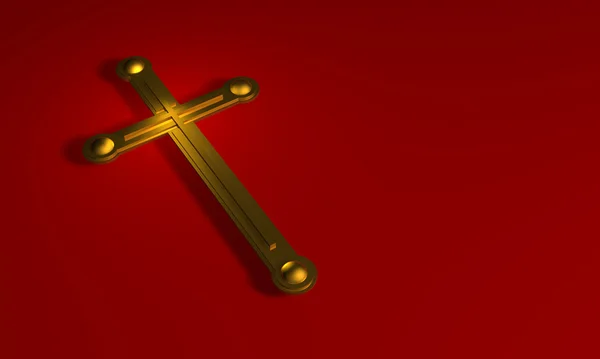 Gold cross — Stock Photo, Image