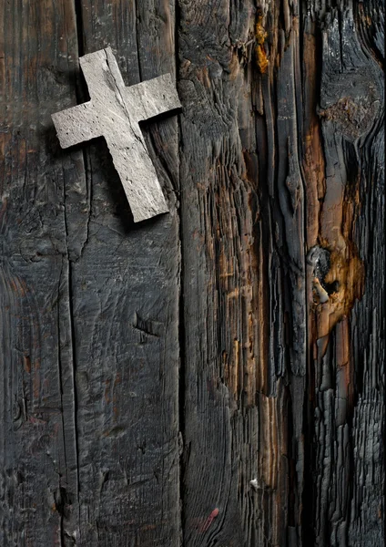 Cross on the wood — Stock Photo, Image