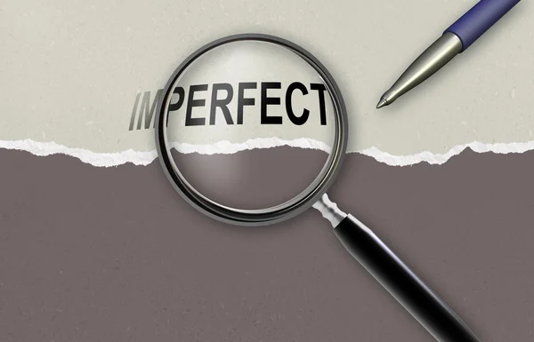 Changing the word imperfect for perfect — Stock Photo, Image