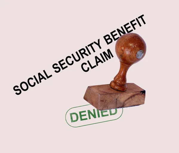 Social Security Claim Denied Stamp — Stock Photo, Image