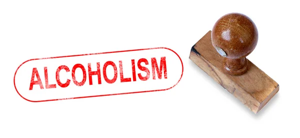 ALCOHOLISM Rubber Stamp — Stock Photo, Image