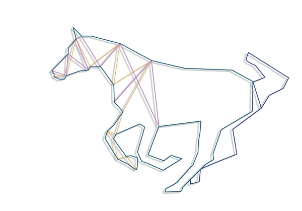 Cavalo de arte linha — Fotografia de Stock